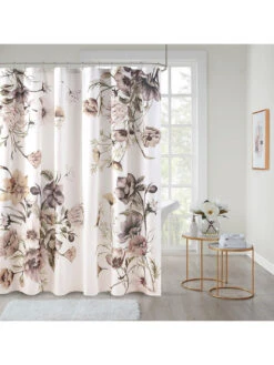 Cassandra Blush Floral Shower Curtain