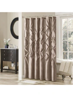 Laurel Pinch Pleated Silky Shower Curtain