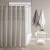 Amaya Tassel Trim Seersucker Shower Curtain