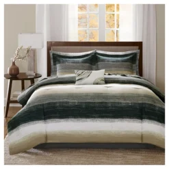 Seth Striped Complete Multiple Piece Comforter Set