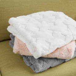 50"x60" Jane Luxury Basketweave Faux Fur Throw Blanket -Madison Park Shop GUEST 02b93140 4e93 4d5d 9359 07d29b4e1400