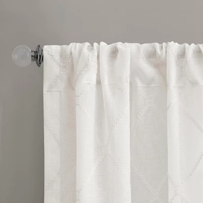 84"x50" Clarissa Diamond Sheer Curtain Panel 1 84"x50" Clarissa Diamond Sheer Curtain Panel
