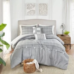 Madison Park 5pc Oakdale Faux Linen Jacquard Comforter Set Gray -Madison Park Shop GUEST 0ec0aae9 3d86 443b 9f83 293fac5d17cd