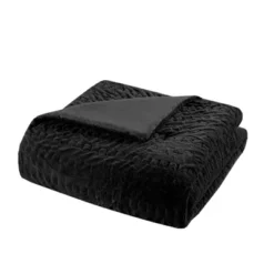 Madison Park 3pc King/California King Dakota Ruched Fur Down Alternative Comforter Set Black -Madison Park Shop GUEST 13dfd0d5 107a 416b 8e86 cb394c09825c