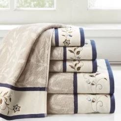 6pc Monroe Embroidered Cotton Jacquard Towel Set - Madison Park -Madison Park Shop GUEST 17e6d440 05c2 4ed0 a9aa a5466bfb8e55