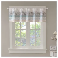 50"x18" Stella Window Valance Blue - Lush Décor