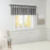 26"x50" Lillian Faux Silk Twisted Tab Valance With Beads