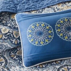 6pc Menara Reversible Quilted Coverlet Set Blue - Madison Park -Madison Park Shop GUEST 20190551 ddb2 4ff5 9423 320dbfae3589