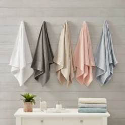 6pc Spa Waffle Jacquard Cotton Bath Towel Set -Madison Park Shop GUEST 20233107 88fb 4c96 b027 658976ee21f5