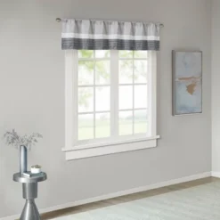 18"x50" Salem Polyoni Pintuck Window Valance - Madison Park -Madison Park Shop GUEST 2283613f 3147 464c bdb1 54313fc04536
