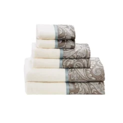 6pc Charlotte Jacquard Towel Set -Madison Park Shop GUEST 2360aef9 edde 4d51 8c6b 782226aa4513