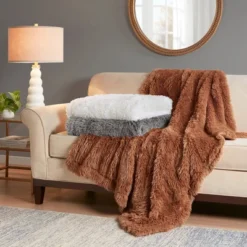 50"x60" Amaya Faux Fur Throw Blanket - Madison Park -Madison Park Shop GUEST 276ca83a 19e4 49b6 b2d5 7b8167231b14
