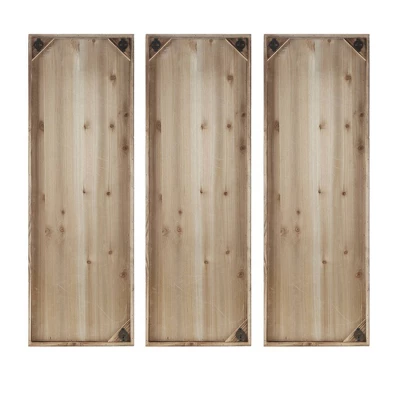 Set Of 3 Gianna Wood Wall Decor Natural 6 Set Of 3 Gianna Wood Wall Decor Natural - Image 6