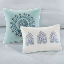 8pc Lian Cotton Printed Reversible Comforter Set Blue -Madison Park Shop GUEST 36b94ba6 801d 4b02 a9a9 39a96c7a2913