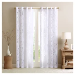 Layla Sheer Bird Window Curtain Panel