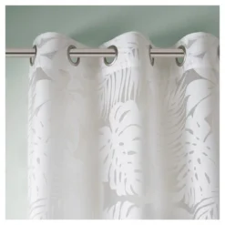 Maui Palm Leaf Burnout Window Sheer White -Madison Park Shop GUEST 3bce694b d434 4c99 a827 63c47e92560b