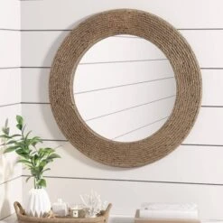 Round Cove Jute Decorative Wall Mirror Natural - Madison Park -Madison Park Shop GUEST 3e6bec87 9ae8 4e79 88df 9efef0f16d45