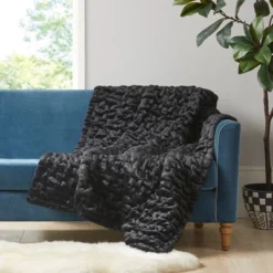50"x60" Ruched Faux Fur Throw Blanket - Madison Park -Madison Park Shop GUEST 4057b3fb d299 42c0 915e 60829b4a932b
