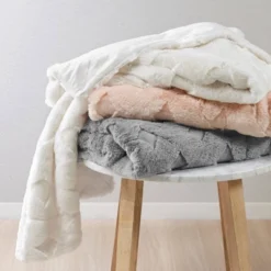 50"x60" Jane Luxury Basketweave Faux Fur Throw Blanket -Madison Park Shop GUEST 4717a8d1 ea2f 4dcb 8e62 2e4ad0864e1b