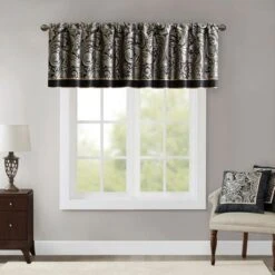18"x50" Charlotte Jacquard Window Valance -Madison Park Shop GUEST 4a4a9f80 f0a0 46c3 a306 9873734ebe0c