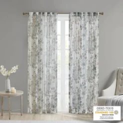 Fleur Printed Floral Rod Pocket And Back Tab Voile Sheer 20 Fleur Printed Floral Rod Pocket And Back Tab Voile Sheer -Madison Park Shop GUEST 4bd48d14 7532 4320 97c6 b12a3b79e6b3