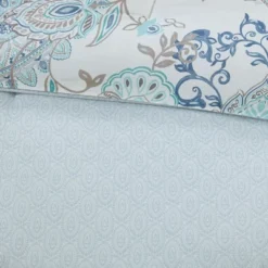 8pc Lian Cotton Printed Reversible Comforter Set Blue -Madison Park Shop GUEST 50bd70e2 bc10 43a5 befd 269900a2151b