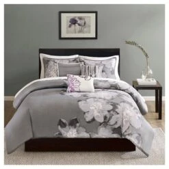 Gray/Purple Jasmine Watercolor Floral Duvet Cover Set 6pc 13 Gray/Purple Jasmine Watercolor Floral Duvet Cover Set 6pc -Madison Park Shop GUEST 50c6fc7d 3d6f 4db5 968d c2d9bb20eac5
