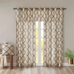 18"x50" Sereno Fretwork Print Valance -Madison Park Shop GUEST 51713cca 7fb7 4d25 83c6 edbfa94cf038