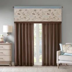 50x18" Monroe Embroidered Window Valance -Madison Park Shop GUEST 54bf216c 21c6 4bd2 b3a5 6bc879da1b06