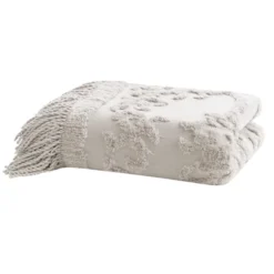 60"x50" Mila Cotton Tufted Throw Blanket -Madison Park Shop GUEST 54f04cfe 6b65 4196 b225 e0610926ac78
