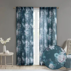 Fleur Printed Floral Rod Pocket And Back Tab Voile Sheer 19 Fleur Printed Floral Rod Pocket And Back Tab Voile Sheer -Madison Park Shop GUEST 55b9813a 7a19 4f62 89b5 befbfe298a34