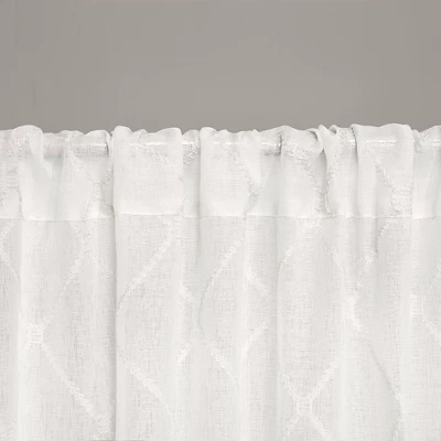 84"x50" Clarissa Diamond Sheer Curtain Panel 2 84"x50" Clarissa Diamond Sheer Curtain Panel - Image 2