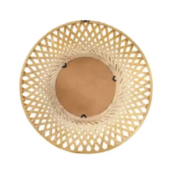 Round Reed Bamboo Decorative Wall Mirror Natural - Madison Park 7 Round Reed Bamboo Decorative Wall Mirror Natural - Madison Park -Madison Park Shop GUEST 63a13400 f3d2 4d50 8ac1 60c176b53ec4