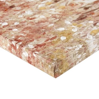 (Set Of 3) Autumn Forest Canvas Art Palette Knife Embellishment Red 4 (Set Of 3) Autumn Forest Canvas Art Palette Knife Embellishment Red - Image 4