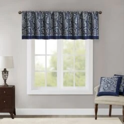 18"x50" Charlotte Jacquard Window Valance -Madison Park Shop GUEST 655d2e1a 599e 424d a58f cd9d89fa167d