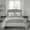 Madison Park 4pc William Jacquard Coverlet Set