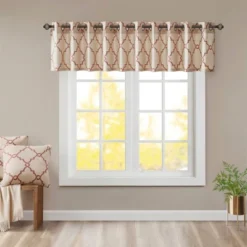 18"x50" Sereno Fretwork Print Valance -Madison Park Shop GUEST 6e5a861c eccc 4bf6 a1cd 137c59109e16