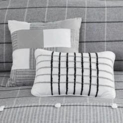 Madison Park 5pc Oakdale Faux Linen Jacquard Comforter Set Gray -Madison Park Shop GUEST 70414206 8569 4c2c b507 0daaf78bfd83