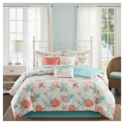 Ocean View Comforter Set Coral - 7pc