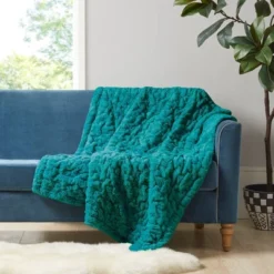 50"x60" Ruched Faux Fur Throw Blanket - Madison Park -Madison Park Shop GUEST 7b6b571b 5feb 41bc 9bbf 8f30e3c4c0b7