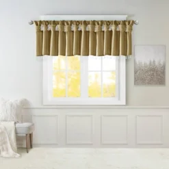 26"x50" Lillian Faux Silk Twisted Tab Valance With Beads 21 26"x50" Lillian Faux Silk Twisted Tab Valance With Beads -Madison Park Shop GUEST 7c84ec32 88e7 4b9d 8d9d e239009a6579