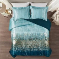 3pc Full/Queen Midnight Sky Metallic Print Duvet Set Navy - Madison Park -Madison Park Shop GUEST 80c4365a 7074 48a2 9472 7d9e8ba352b4