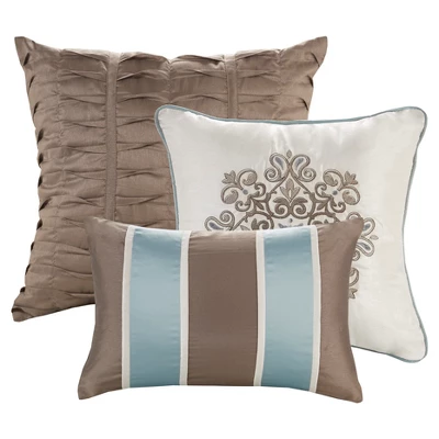 Sharon 7pc Polyester Jacquard Comforter Bedding Set With Bedskirt 2 Sharon 7pc Polyester Jacquard Comforter Bedding Set With Bedskirt - Image 2