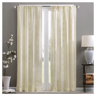 84"x50" Clarissa Diamond Sheer Curtain Panel 4 84"x50" Clarissa Diamond Sheer Curtain Panel - Image 4