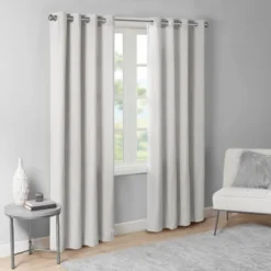 Lincoln Solid Piece Dyed Grommet Top Light Filtering Window Panel