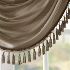 46"x38" Gail Faux Silk Waterfall Embellished Valance -Madison Park Shop GUEST 89d2e2f6 2d98 4494 81b8 a232268b87a8