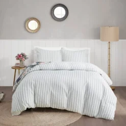 Sorrel Full/Queen 3pc Cotton Printed Reversible Coverlet Set Dark Blue -Madison Park Shop GUEST 8d922459 e04e 4da9 b065 852a965857b1