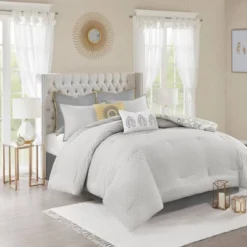 Madison Park 8pc Lian Cotton Floral Printed Reversible Comforter Set Yellow -Madison Park Shop GUEST 8f8304a4 f87f 46eb a539 4043c361810e