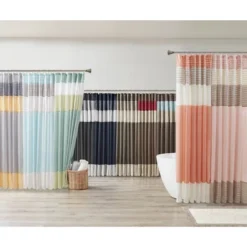 Salem Solid Pieced Polyester Shower Curtain -Madison Park Shop GUEST 9351cf87 ac01 4613 be16 df99a55f0439