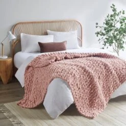 50"x60" Chenille Chunky Knit Throw Blanket - Madison Park -Madison Park Shop GUEST 93774e97 ef7f 41f1 9950 03a05d6334a9